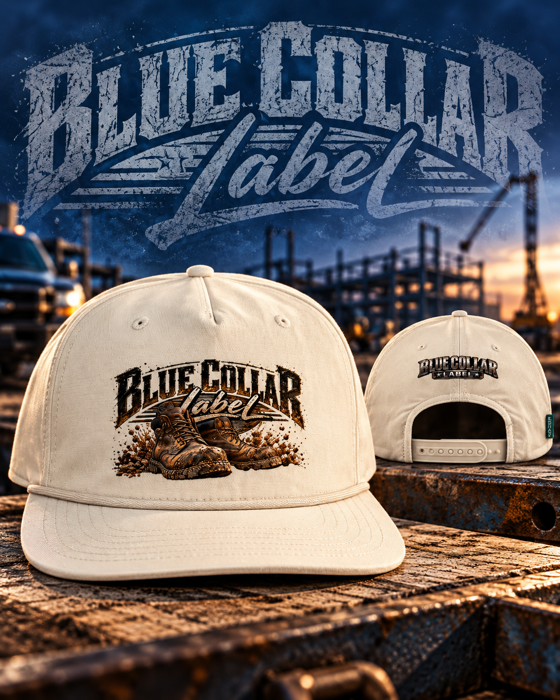 Blue Collar Label Rope Hat