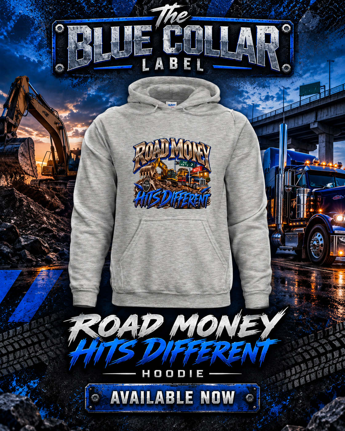 Road Money “Hits Different” Graphic Hoodie