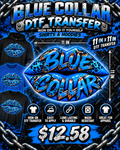 Blue Collar Lips – 11" x 11" DTF Iron-On Transfer