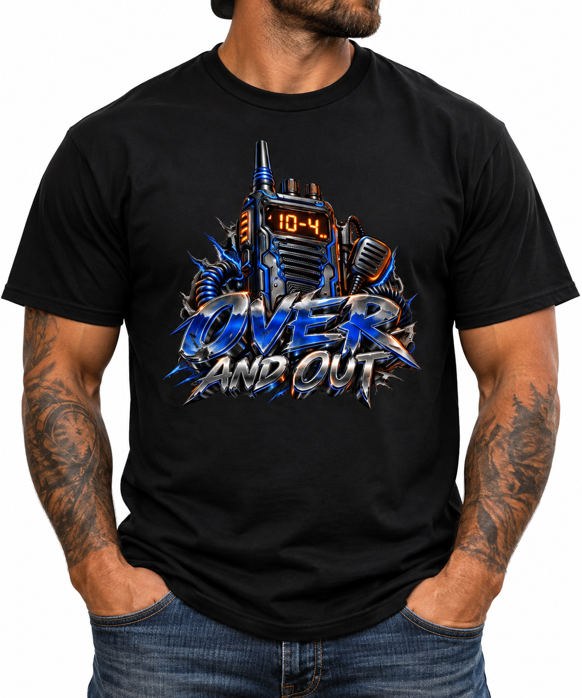 OVER AND OUT – Blue Collar Graphic Tee
