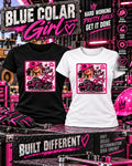 Short Sleeve Blue Collar Girl Shirt