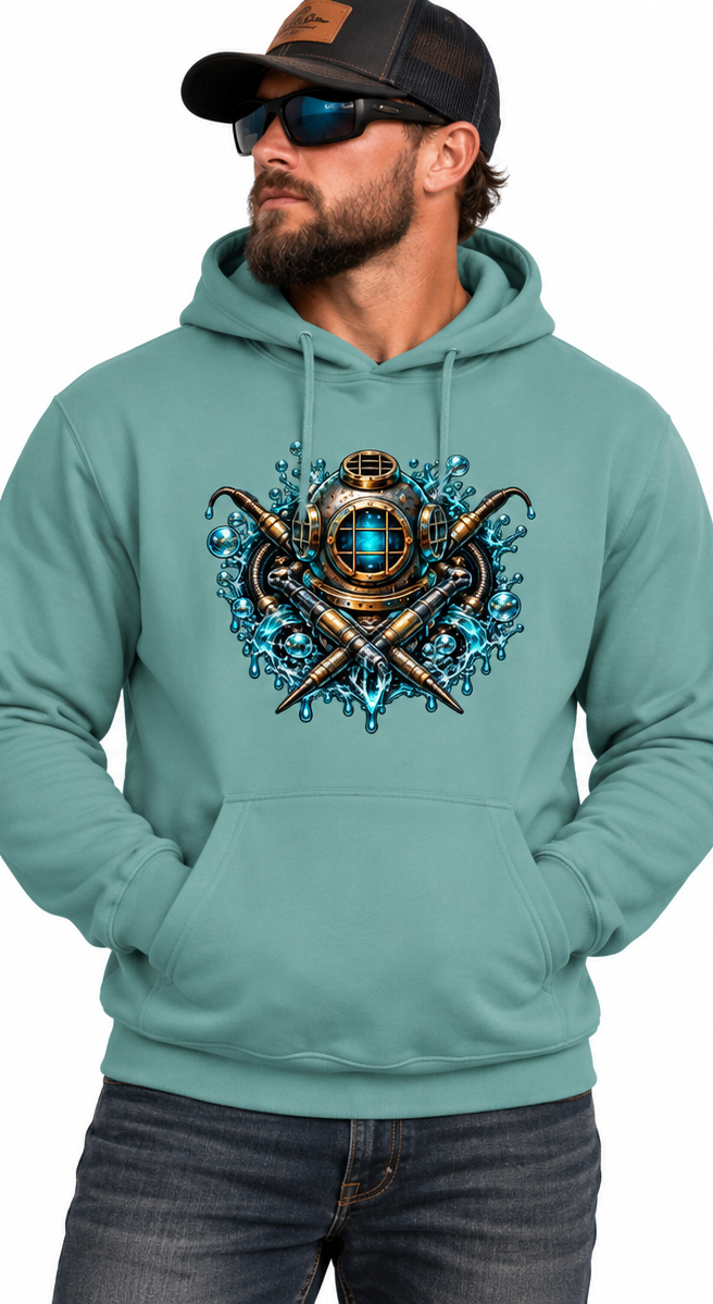 Deep Sea Legends – Underwater Welder Industrial 3D Graphic Design