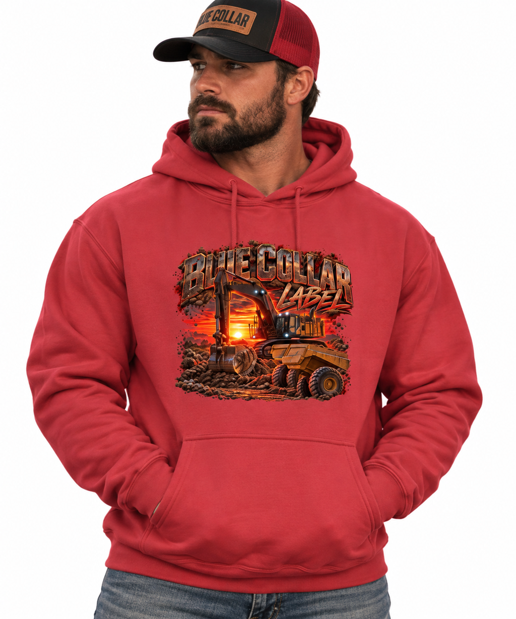Blue Collar Label – Heavy Equipment Graphic Hoodie