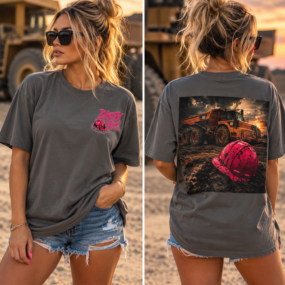Dirty Girl Blue Collar Tee