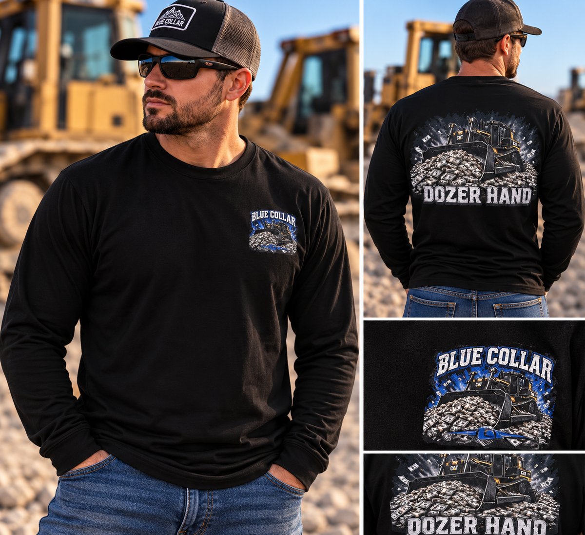 Blue Collar Dozer Hand Long Sleeve
