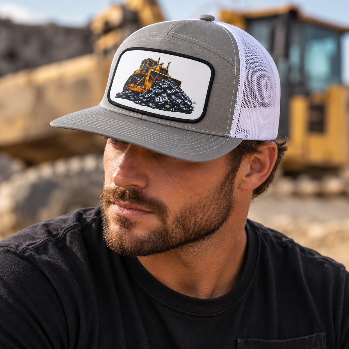Bulldozer Blue Collar Hat