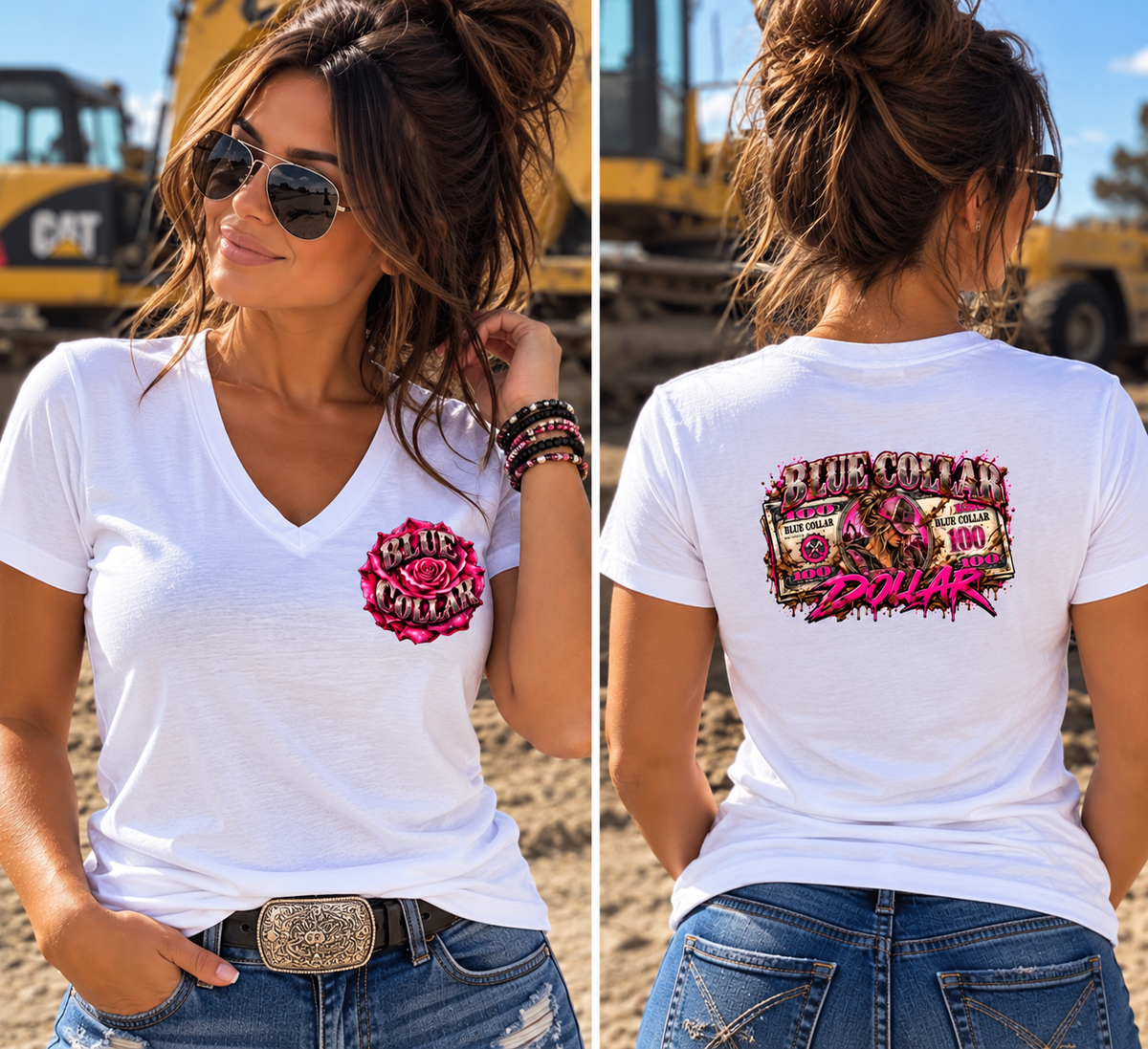 Blue Collar Dollar Women Graphic Tee