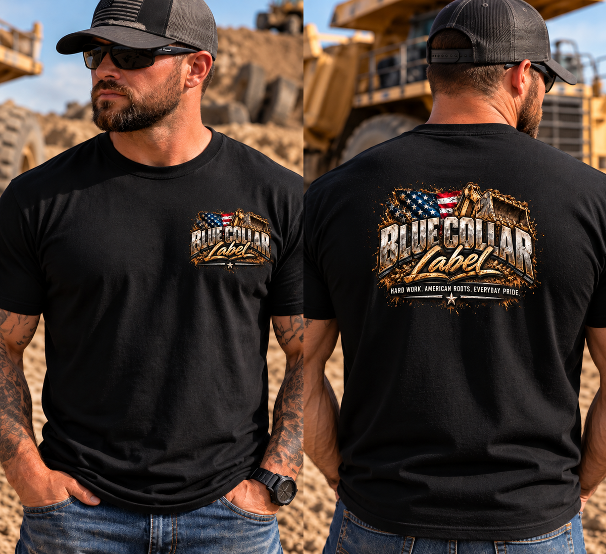 Blue Collar Label Mens Graphic Shirt