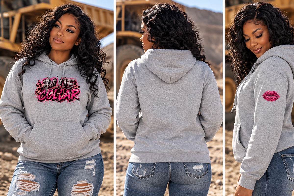 Blue Collar Sass – Women’s Graphic Hoodie