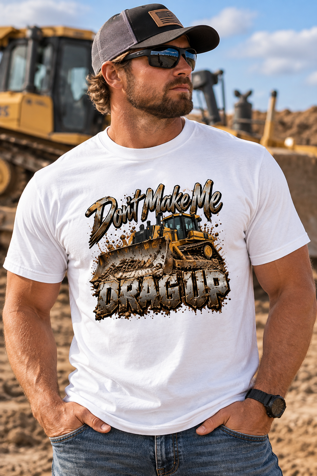 Don’t Make Me Drag Up – Blue Collar Graphic Tee