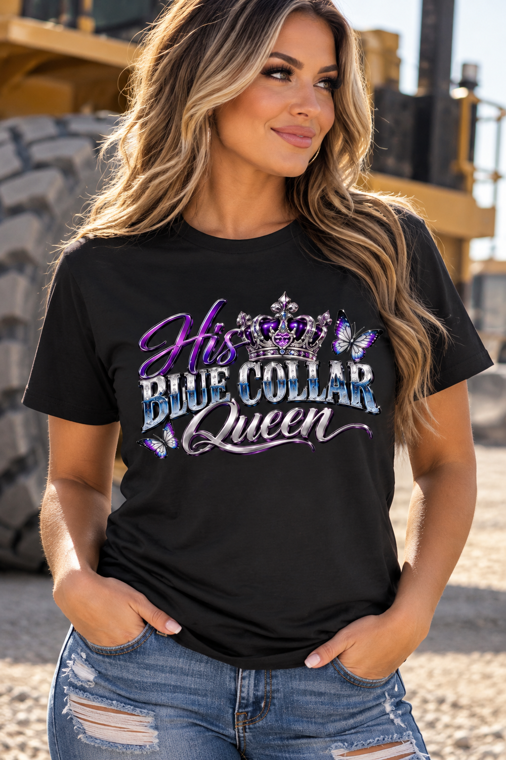 His Blue Collar Queen Graphic Tee