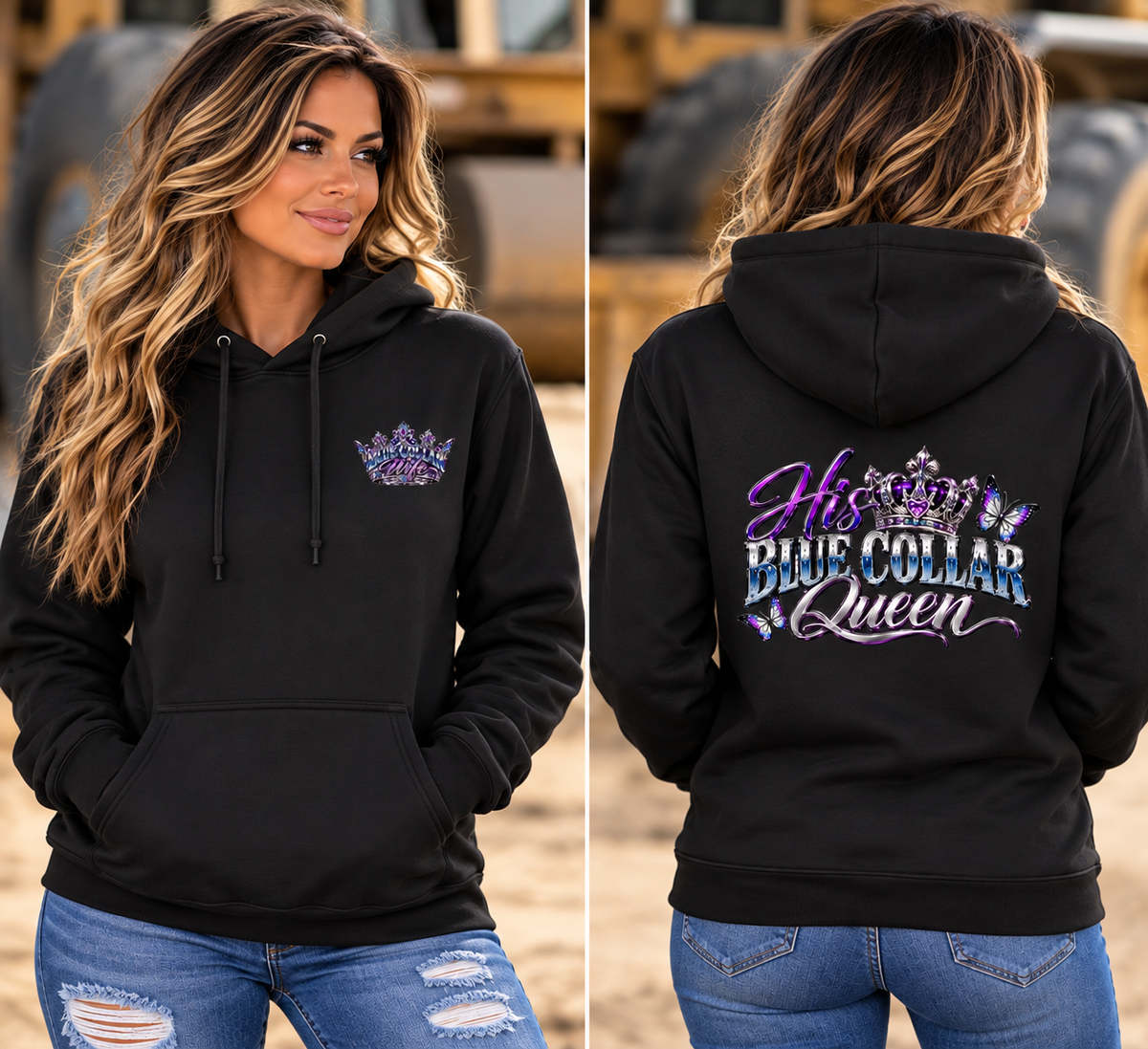 His Blue Collar Queen Hoodie