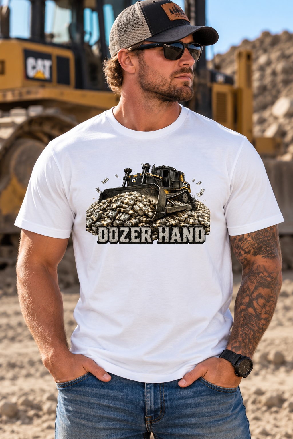 Dozer Hand Heavy Equipment Graphic Tee
