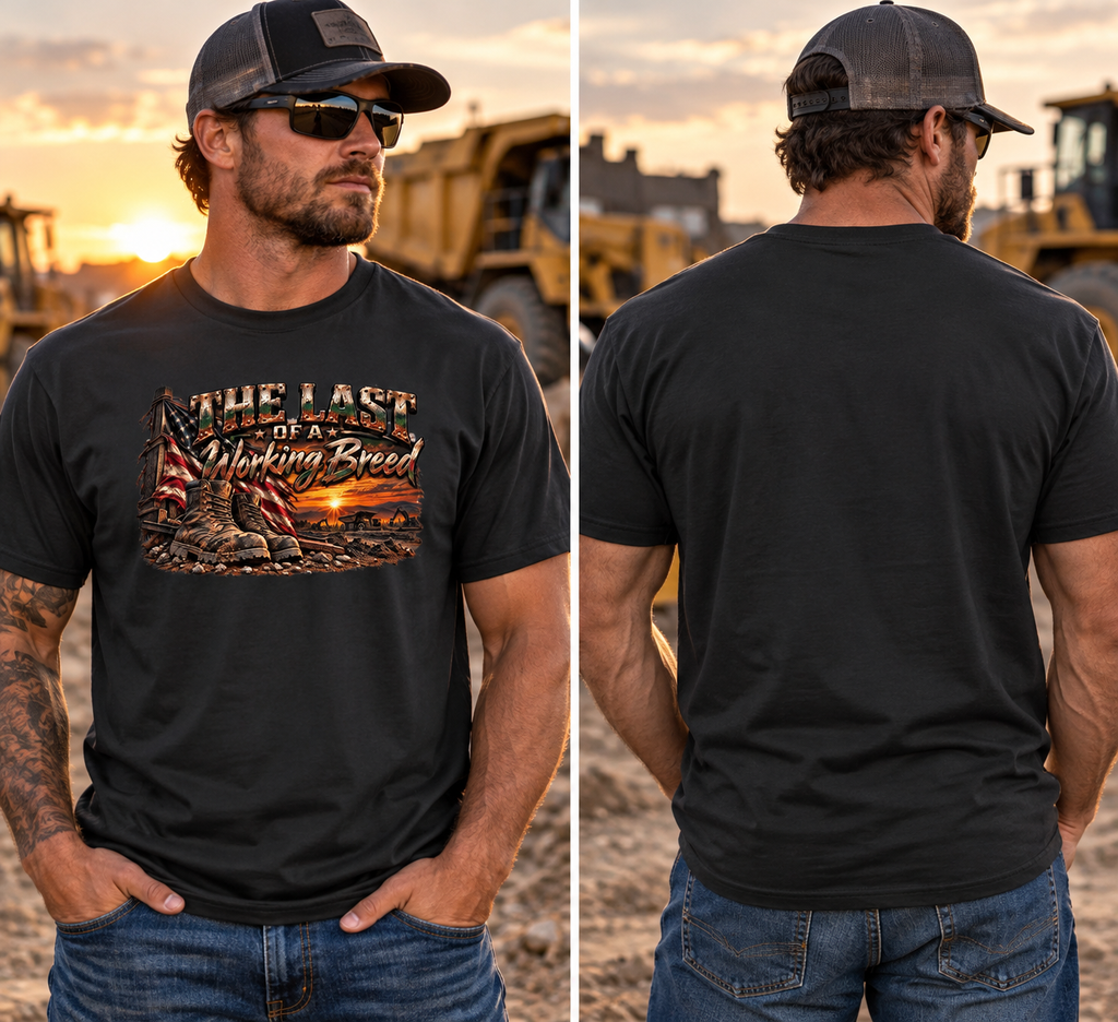 The Last of a Working Breed – Men’s Blue Collar Graphic Tee