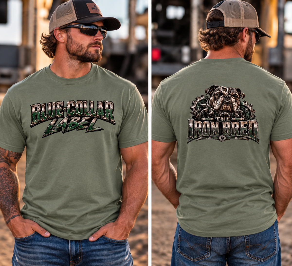 The Iron Breed – Men’s Blue Collar Graphic Tee