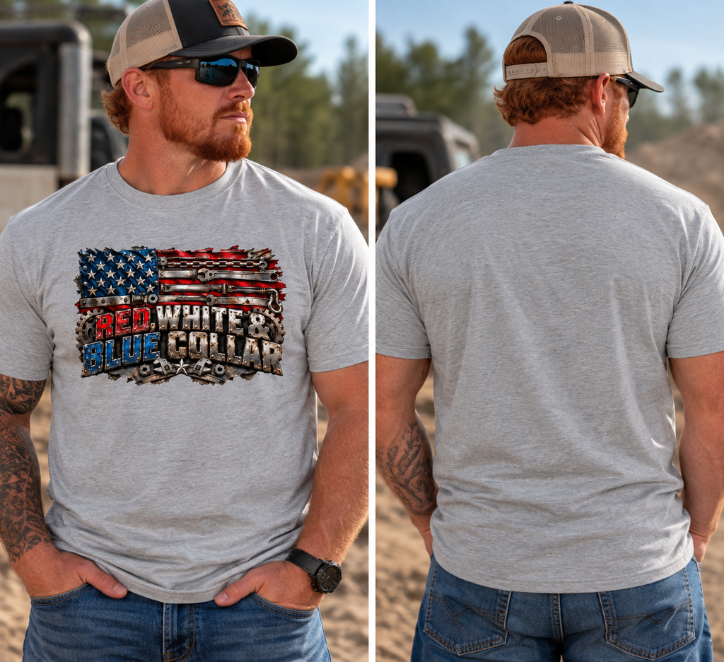 Red, White & Blue Collar – Men’s Patriotic Graphic Tee