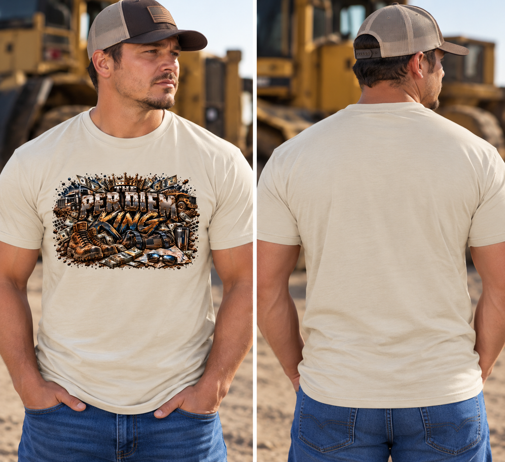 The Per Diem King – Men’s Blue Collar Graphic Tee