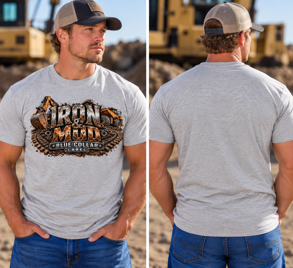 Iron & Mud – Blue Collar Label Graphic Tee