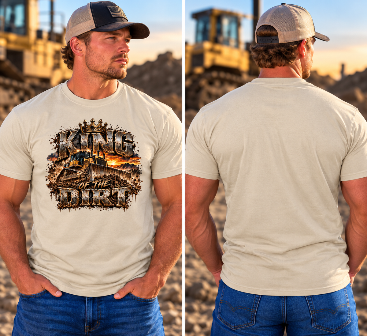 King of the Dirt – Blue Collar Label Graphic Tee