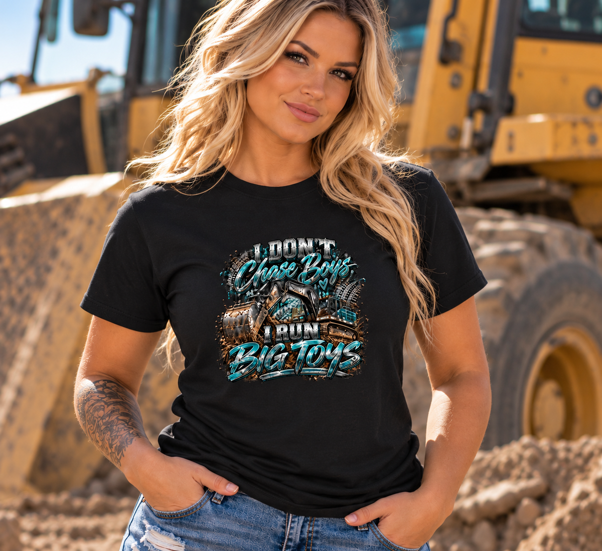I Don’t Chase Boys, I Run Big Toys – Women’s Graphic Tee