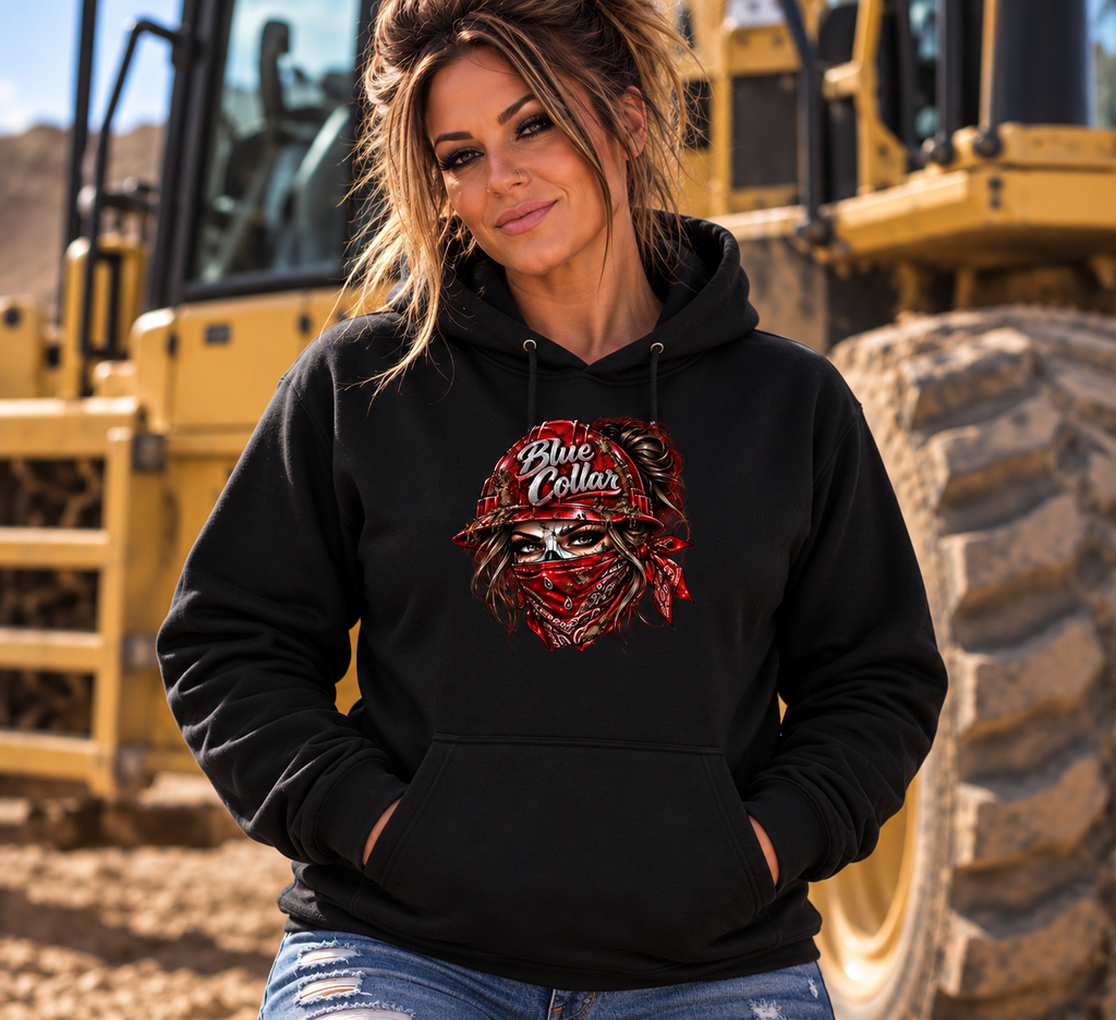 Blue Collar Rebel – Women’s Graphic Hoodie