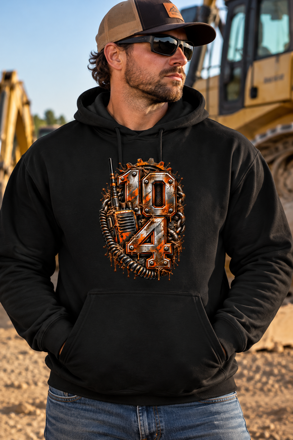 10-4 – Men’s Blue Collar Hoodie  Copy that, loud and clear!