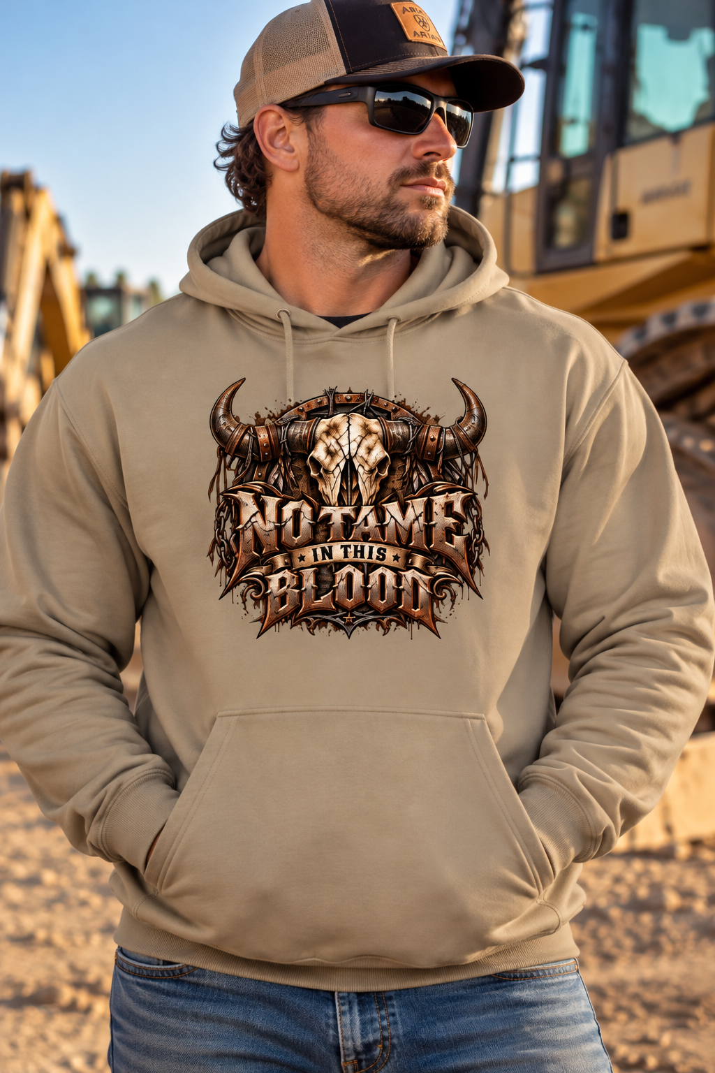 No Tame in This Blood – Men’s Blue Collar Hoodie