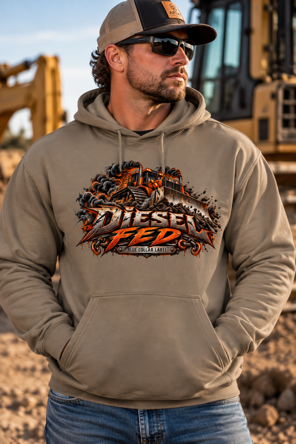 Diesel Fed – Men’s Blue Collar Hoodie