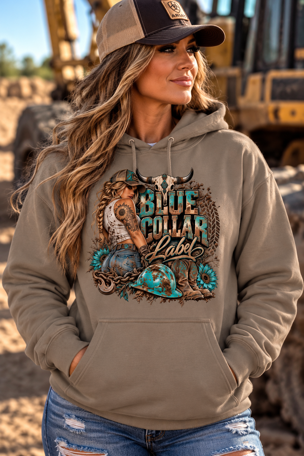 Blue Collar Label – Rustic Cowgirl Women’s Hoodie