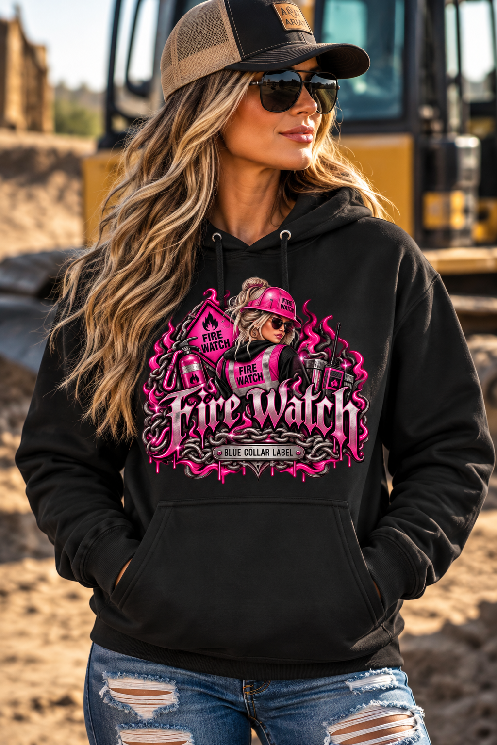 Fire Watch – Women’s Blue Collar Hoodie