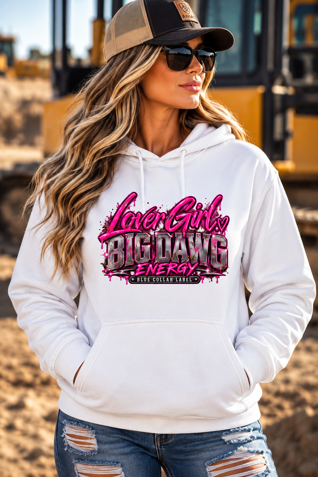 Lover Girl, Big Dawg Energy – Women’s Blue Collar Hoodie