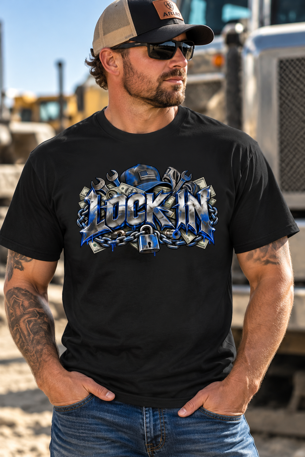 LOCK IN Blue Collar Graphic T-Shirt | Blue Collar Label