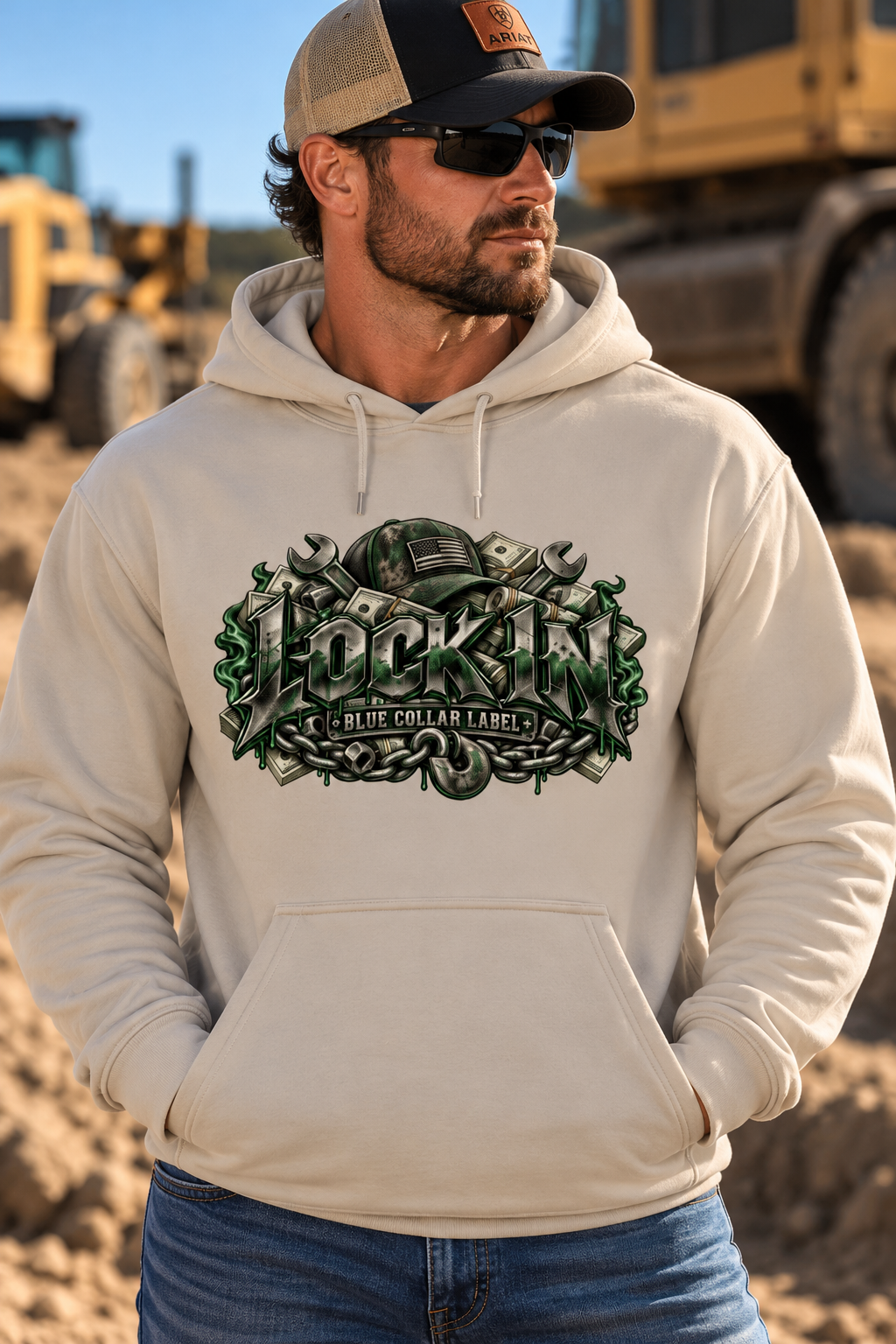 LOCK IN – Blue Collar Label Hoodie