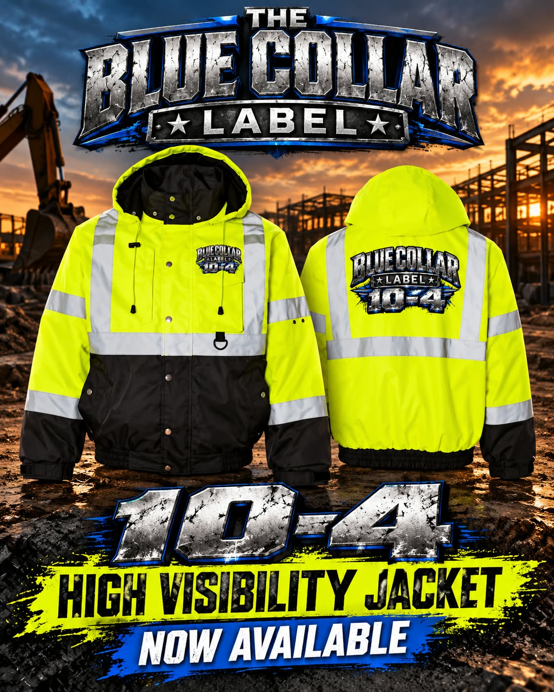 Blue Collar Label 10 4 High Visibility Jacket