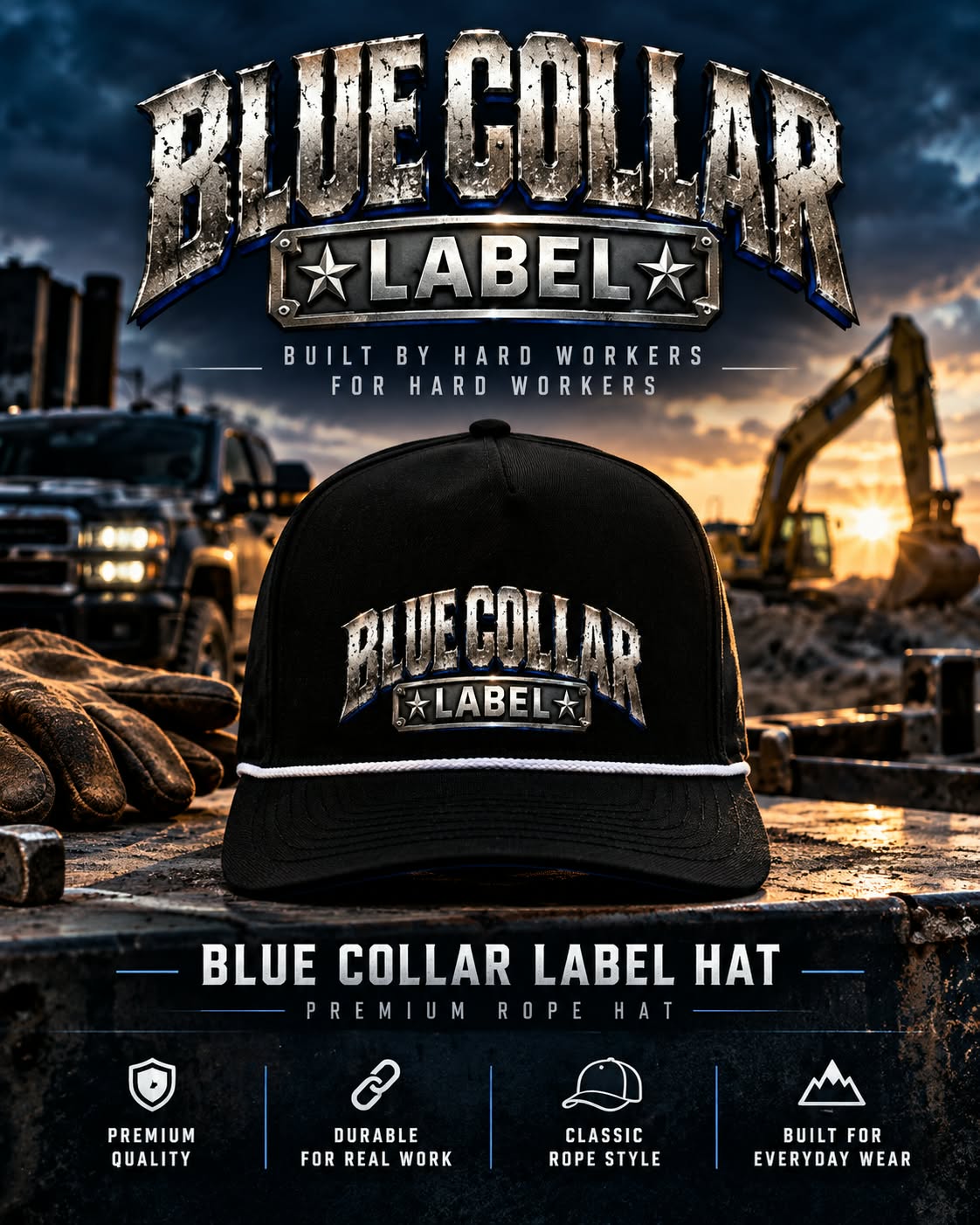 Blue Collar Label Hat