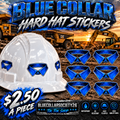 Blue Collar Hard Hat Sticker